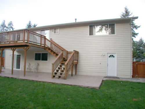 Lower level fireplace